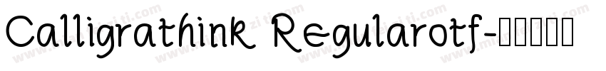 Calligrathink Regularotf字体转换